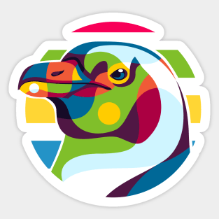 Penguin Colorful Pop Art Sticker